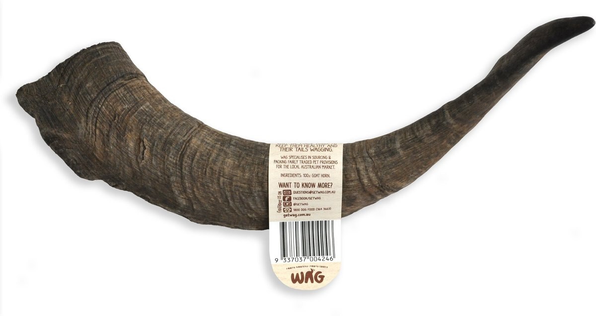 WAG Goat Horn Dog Chew， Large