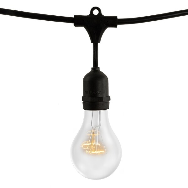 Bulbrite 48 Foot Black String Light with 15 - 25 Watt 2700K Incandescent Bulbs Shopping - The Best Deals on String Lights | 37939399