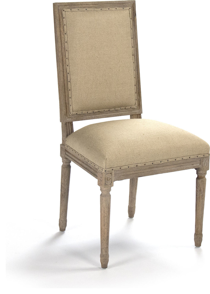 Louis Side Chair  Hemp Linen   French Country   Dining Chairs   by HedgeApple  Houzz