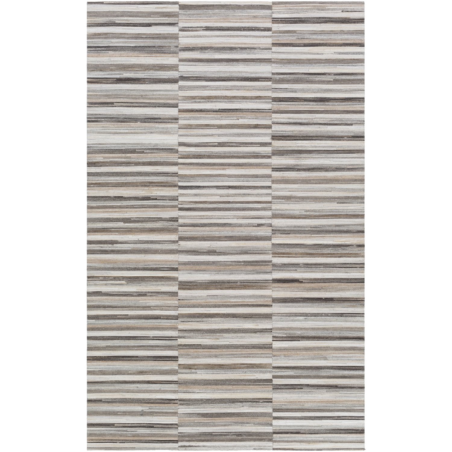 Zander Hand Crafted Rug in Dark Brown, Beige, Ivory, Medium Gray, Cream, Silver Gray, Camel, Tan