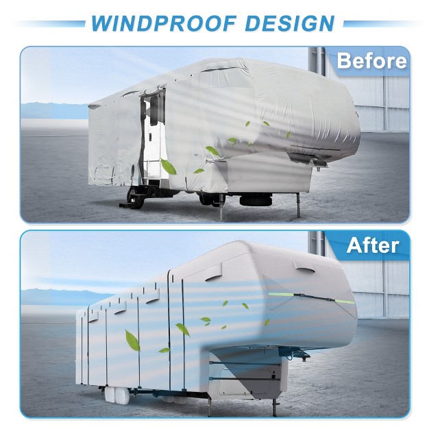 Unique Bargains Waterproof Top 5th Wheel Rv Camper Cover 1 Pc