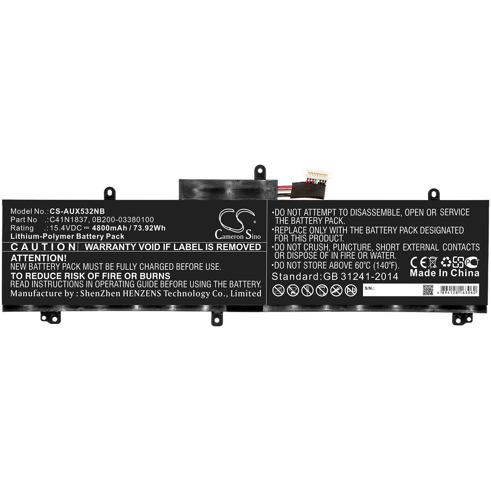 Asus GU502DU GU502GU GU502GUAZ047T GU502GV GU502L Replacement Battery BatteryClerkcom Laptop and Notebook