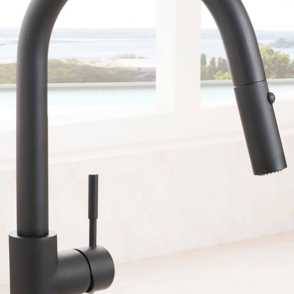 ZLINE Kitchen and Bath ZLINE Arthur Kitchen Faucet in Matte Black (ATH-KF-MB) ATH-KF-MB