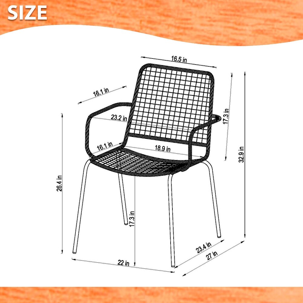 Midtown Concept Gard Indoor Wood   Rope Dining Set