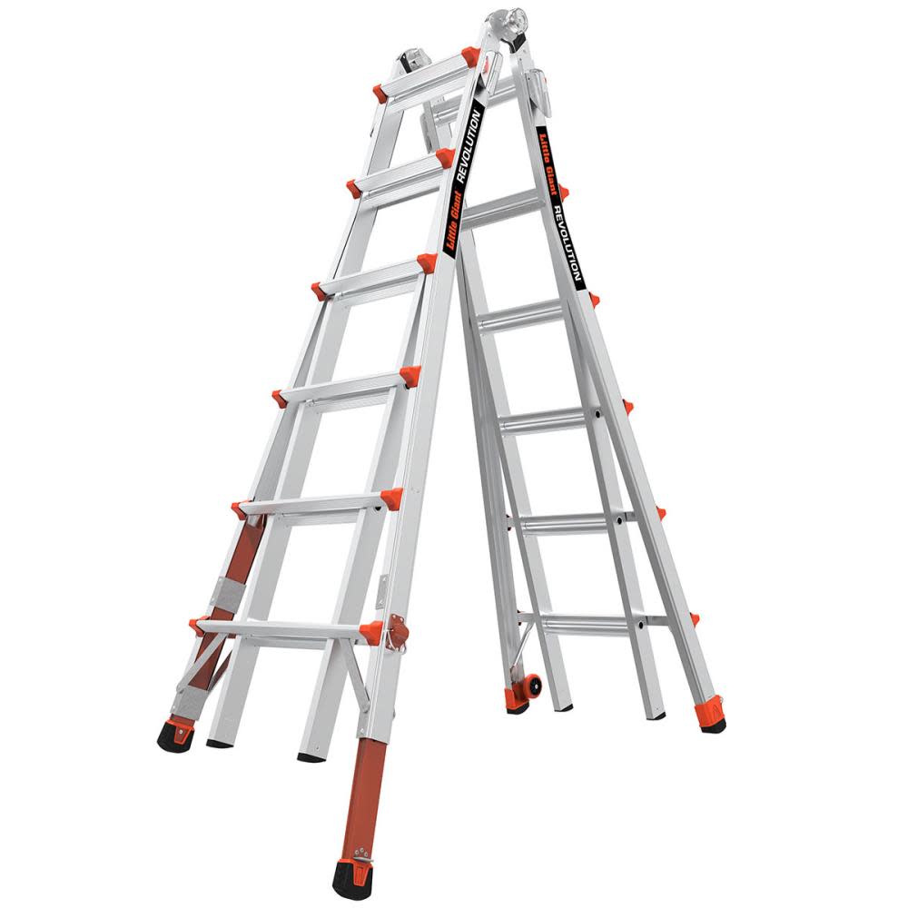 Revolution M26 Aluminum Type-1A Telescoping Multi-Position Ladder with Ratchet Leg Leveler