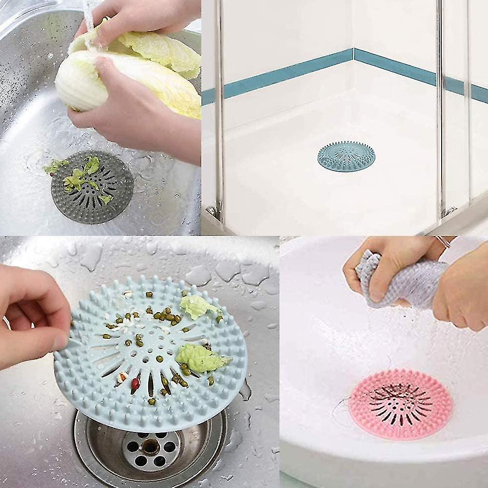 Other Sink Accessory 4pcs Silicone Hair Filter Universal Drain Protector Can Be Used In Bathroom Bathtub Kitchen Scrollsqy Hair Filter