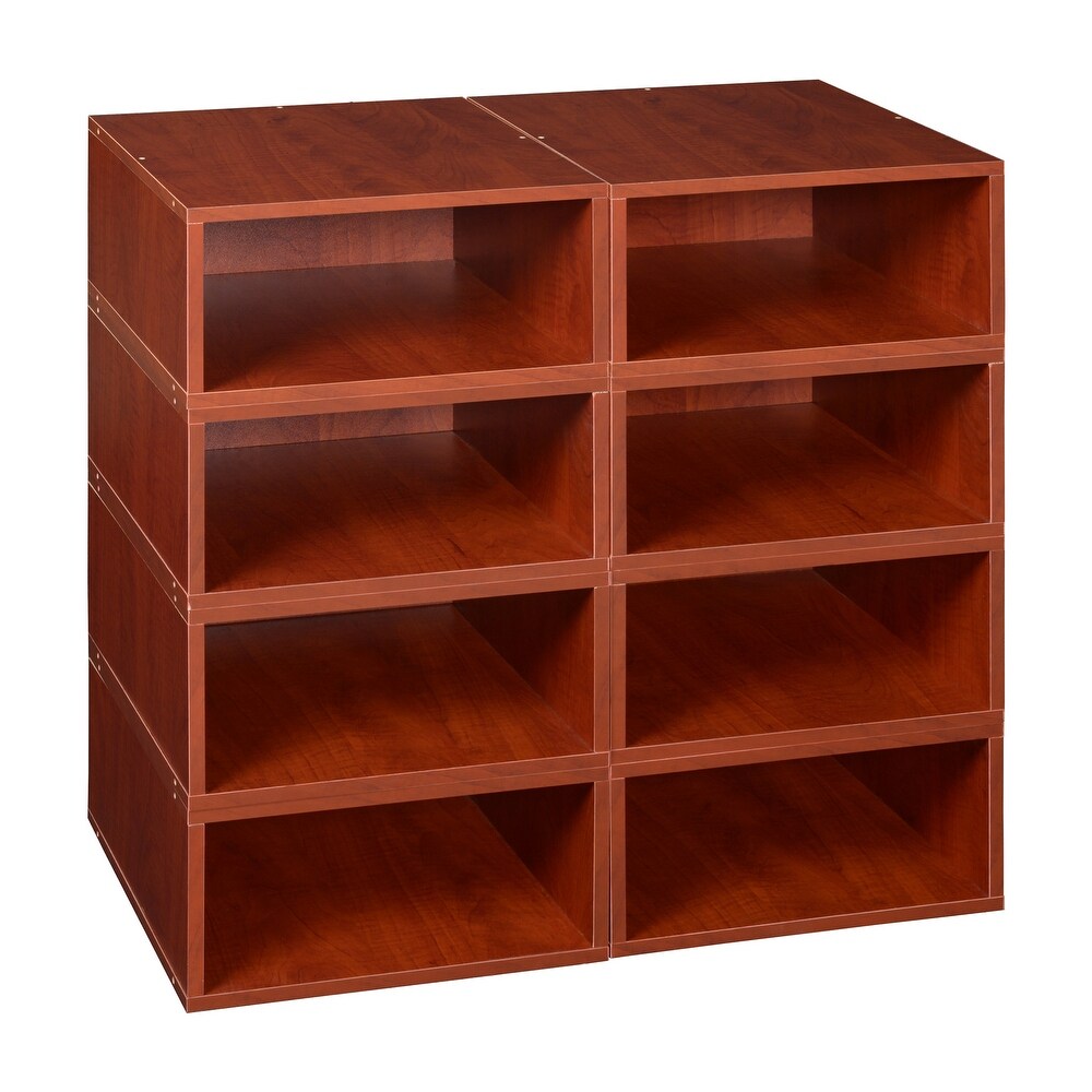 Noble Connect Storage Set  8 Half Size Cubes  Warm Cherry