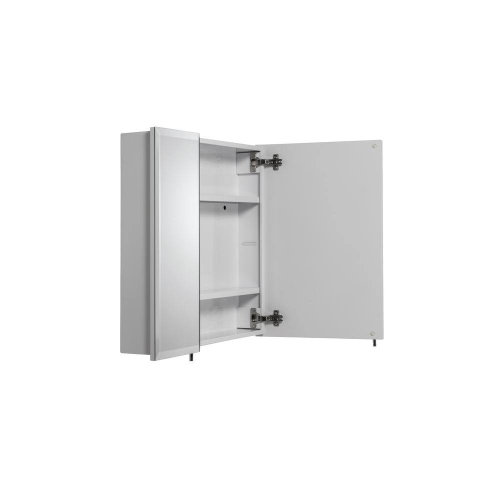 Croydex 24 in. W x 24 in. H x 5 in. D Frameless Bi-View Surface-Mount Medicine Cabinet with Easy Hang System in White WC102122YW