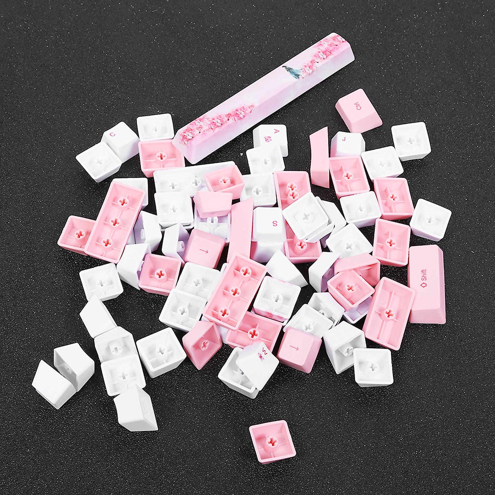 73pcs Sublimation Keycaps Pbt Mechanical Keyboard Accessory Pc Parts With Cute Pattern6064 Girl-pattern