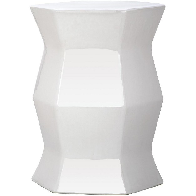 Modern Hexagon Ceramic Garden Stool Safavieh