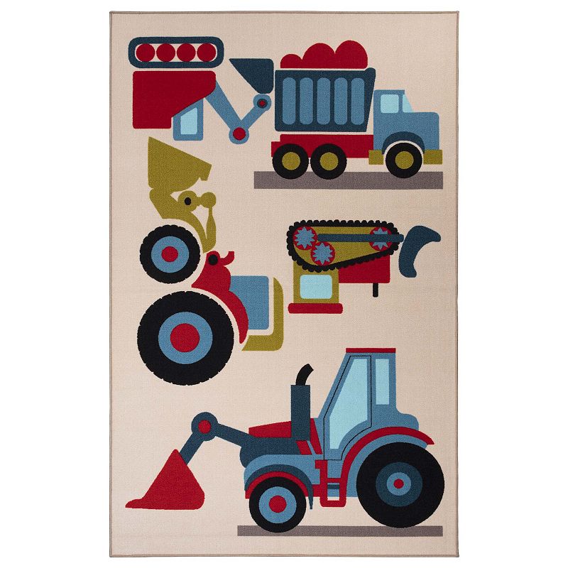 SUPERIOR Country Trucking Non-Slip Kids' Indoor Area Rug