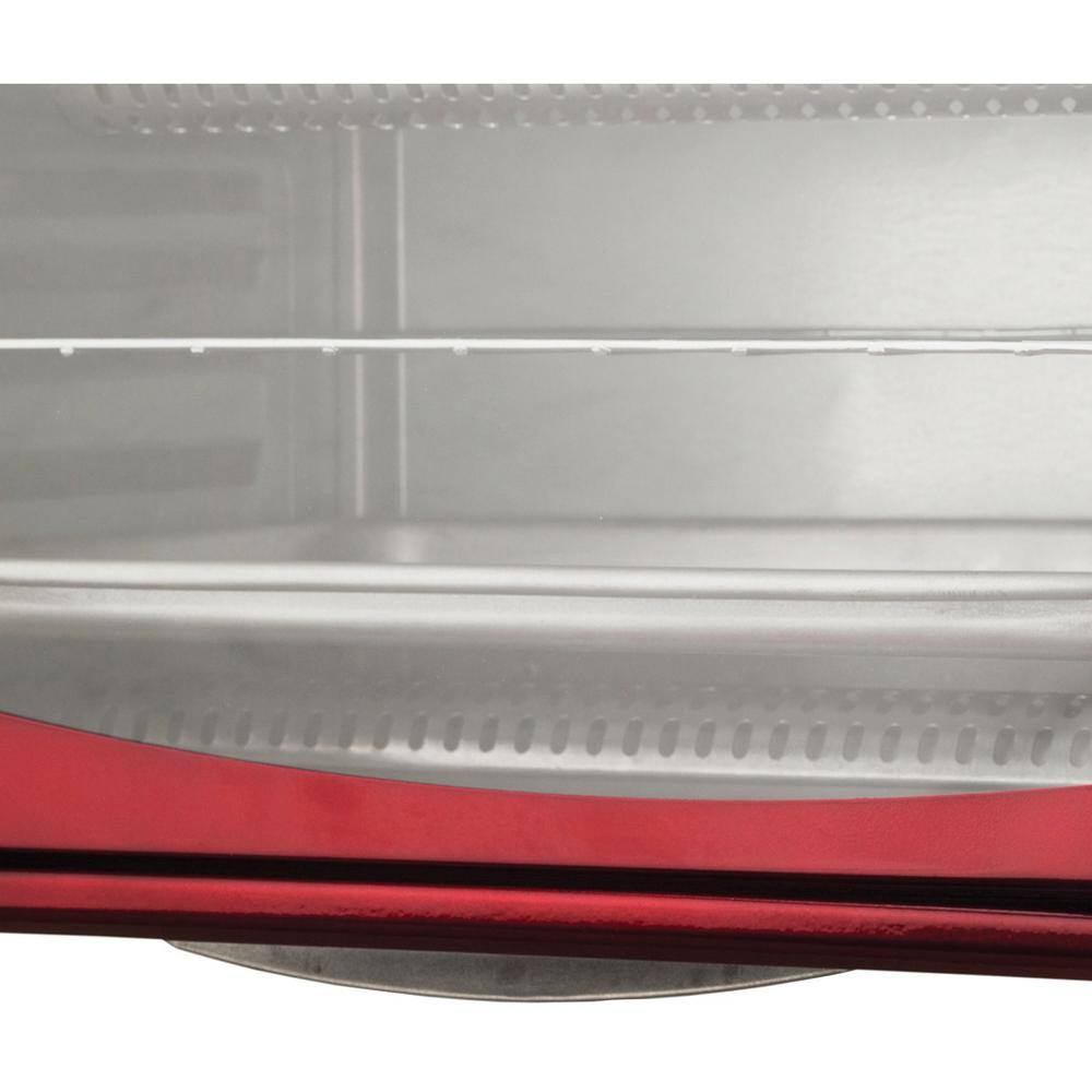 Brentwood Appliances 700-Watt Red 4-Slice Toaster Oven and Broiler with 1000-Watt Stainless Steel Electric Omelet Maker 843631123539