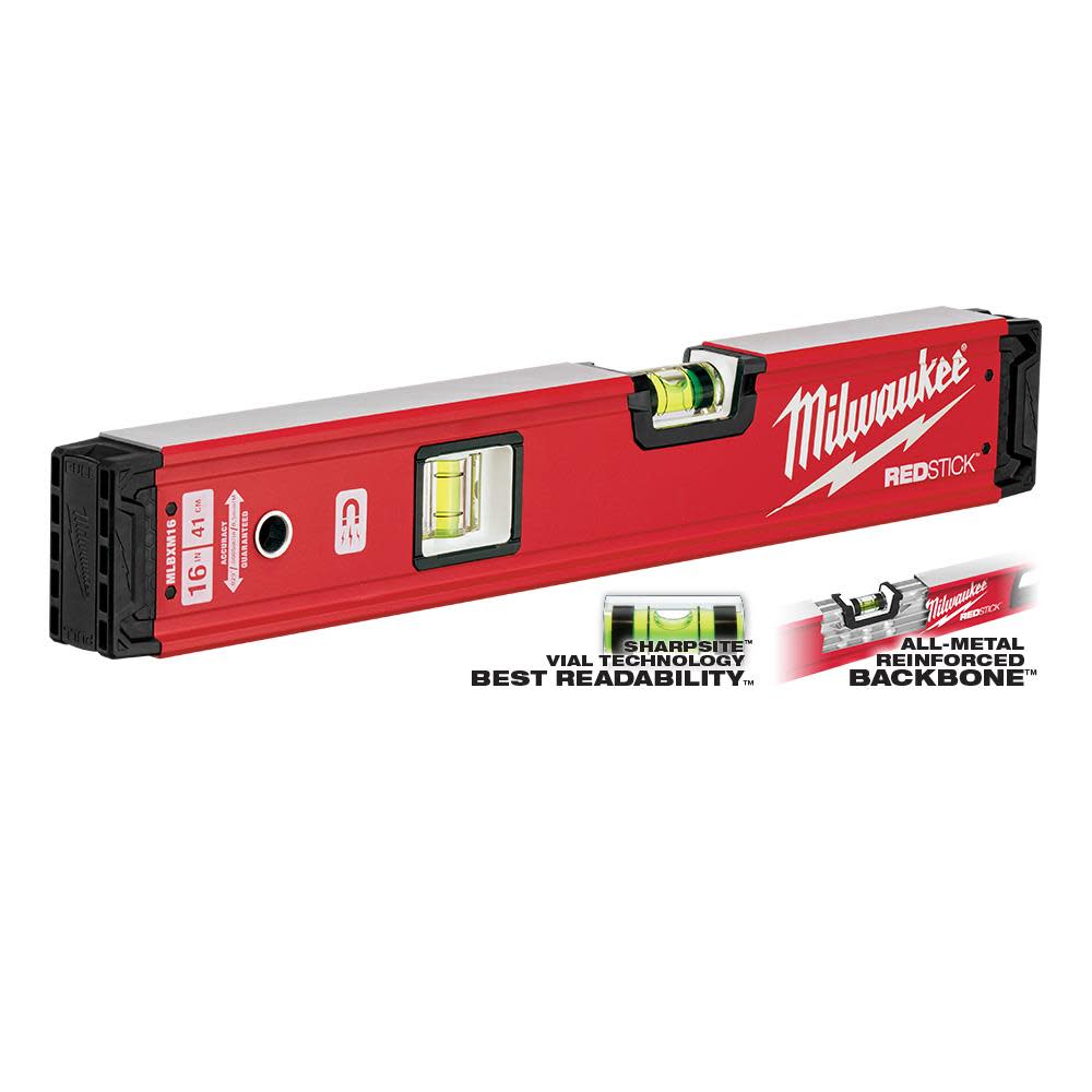 16 in. REDSTICK™ Magnetic Box Level ;