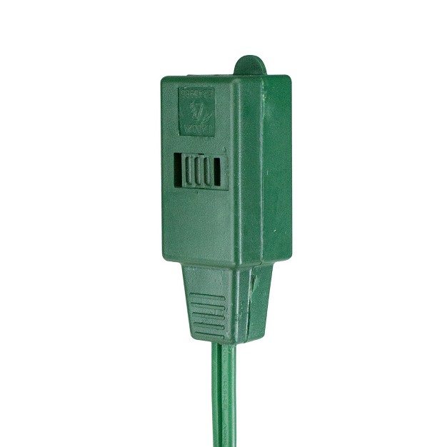 Northlight 9 x27 Green Indoor Extension Power Cord With 9 outlets And Safety Locks