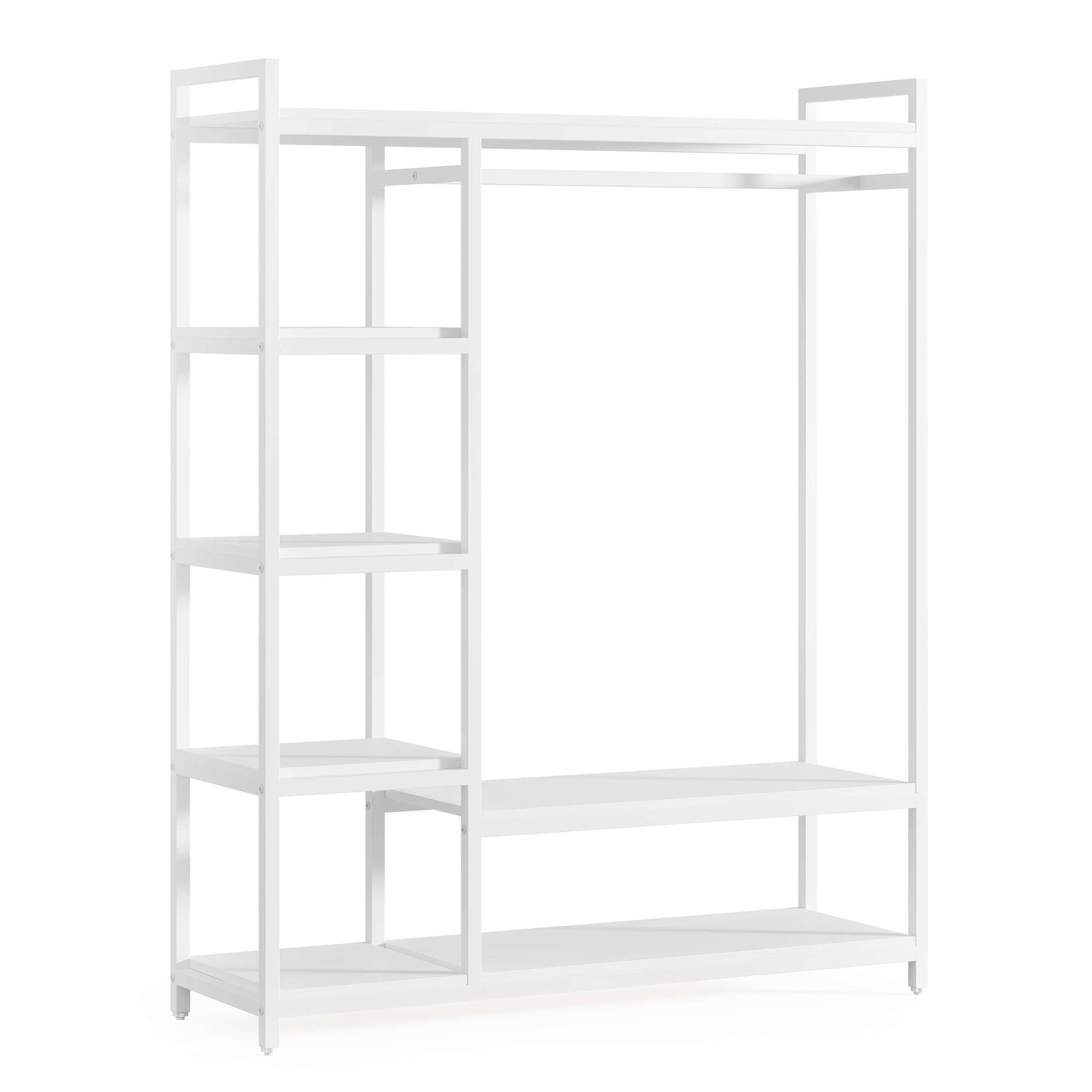 Freestanding Closet Organizer, Garment Rack with 6 Shelves