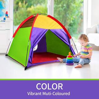 Alvantor 48 in. x 48 in. x 42 in. Pop Up Kids Play Tent for Indoor Outdoor Playhouse Camping Playground Rainbow 8010