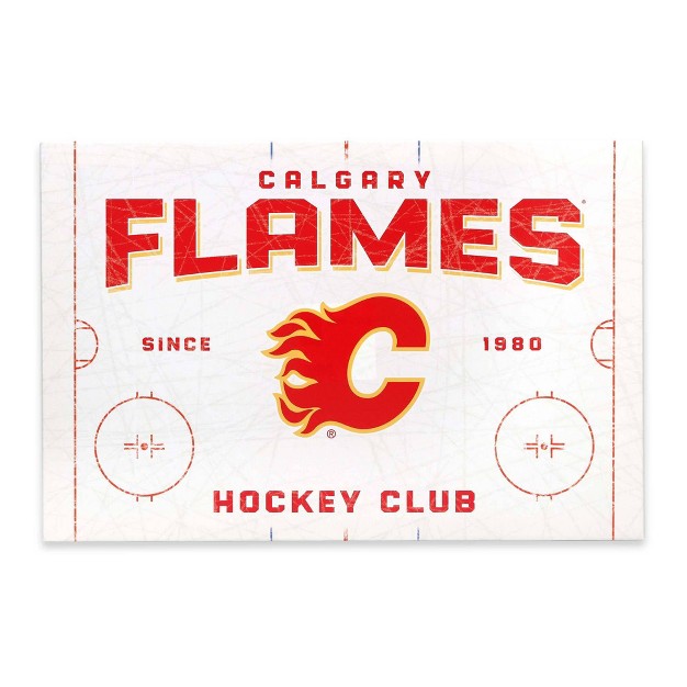 Nhl Calgary Flames Rink Canvas