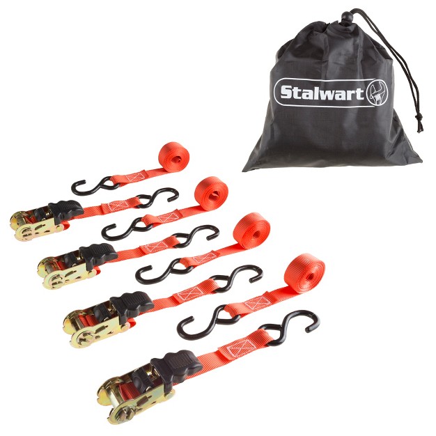 Stalwart 4 pack 10 feet Ratchet Tie down Straps