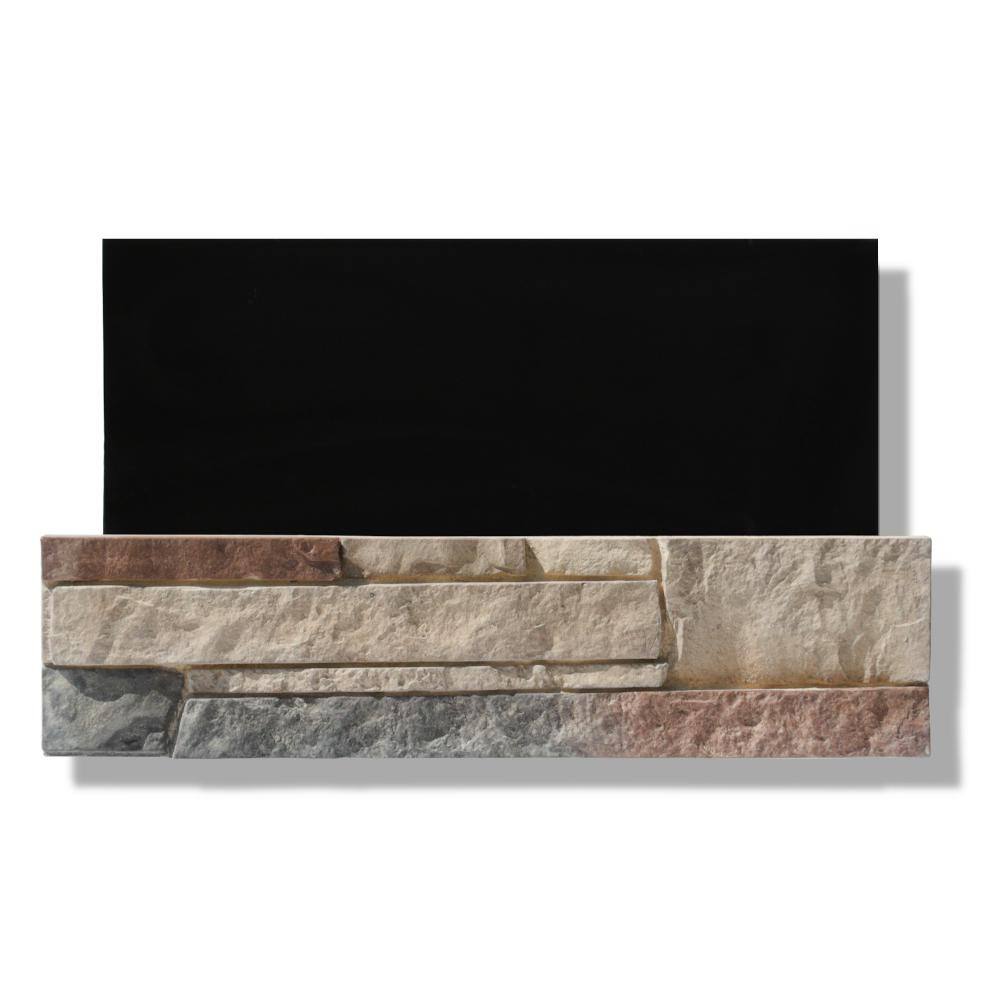Silvermine Stone 6 in. x 24 in. Stone Veneer Ledgestone Flat Panel Monument Valley (Box of 8) MV-BL-XX-FL