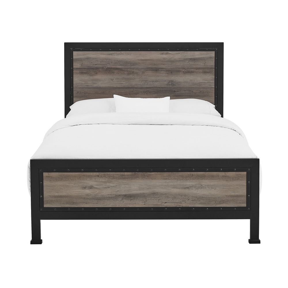 Middlebrook Santos Rustic Metal Queen Panel Bed