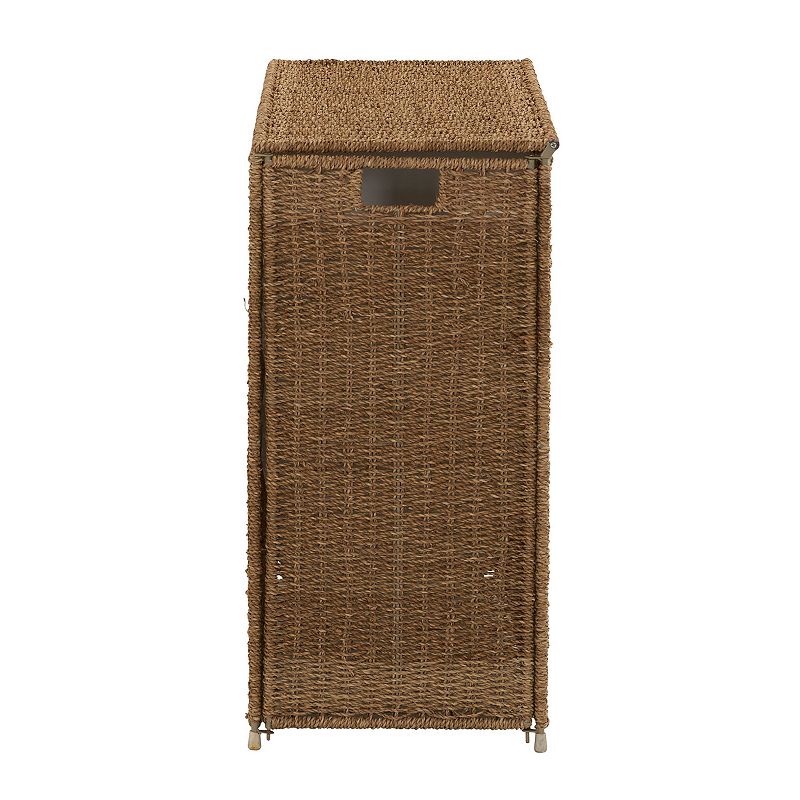 Household Essentials 3 Compartment Wicker Laundry Sorter