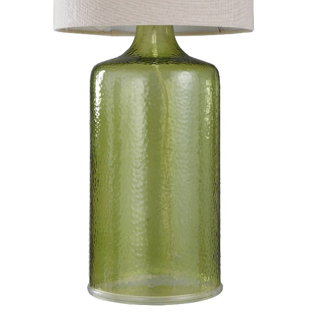 Seeded Glass Table Lamp Meadow Green Finish Stylecraft