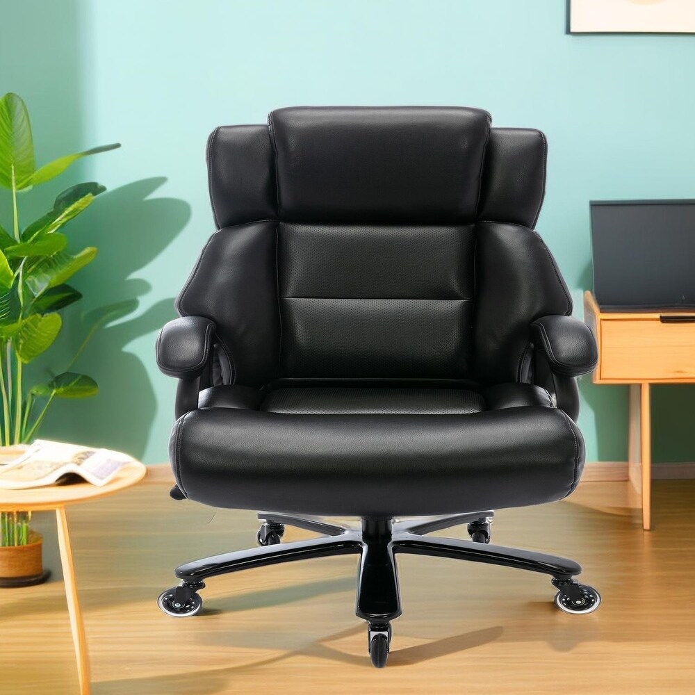 Office Chair Leather Computer Chair for Home Office or Conference.Swivel Desk Chair