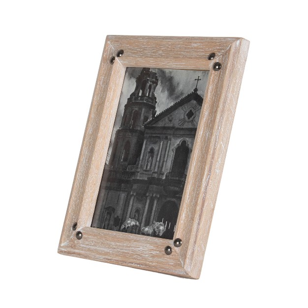 5x7 Inches Natural Wood amp Glass Photo Frame Foreside Home amp Garden