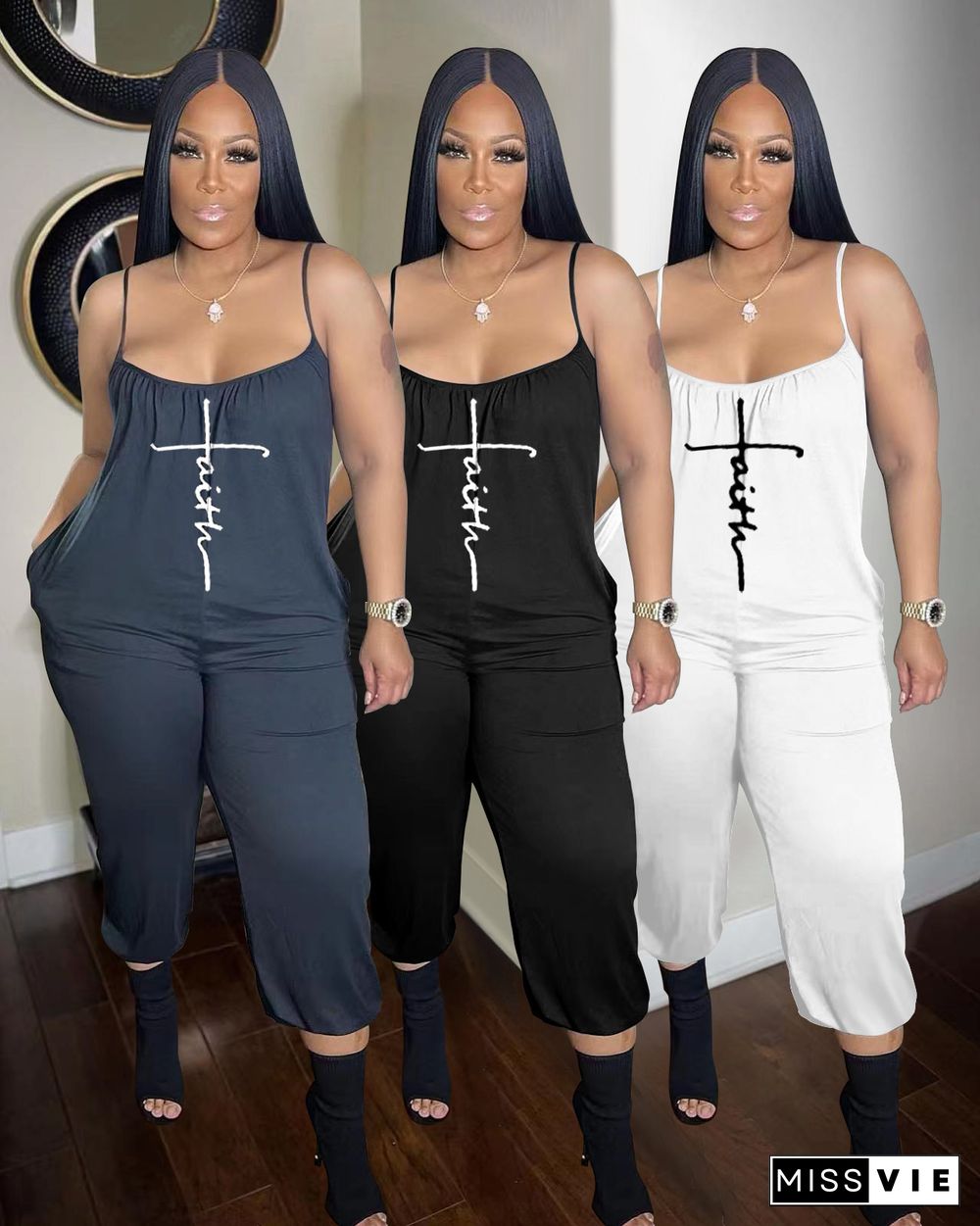 Loose Breathable Sleeveless Jumpsuit Overalls