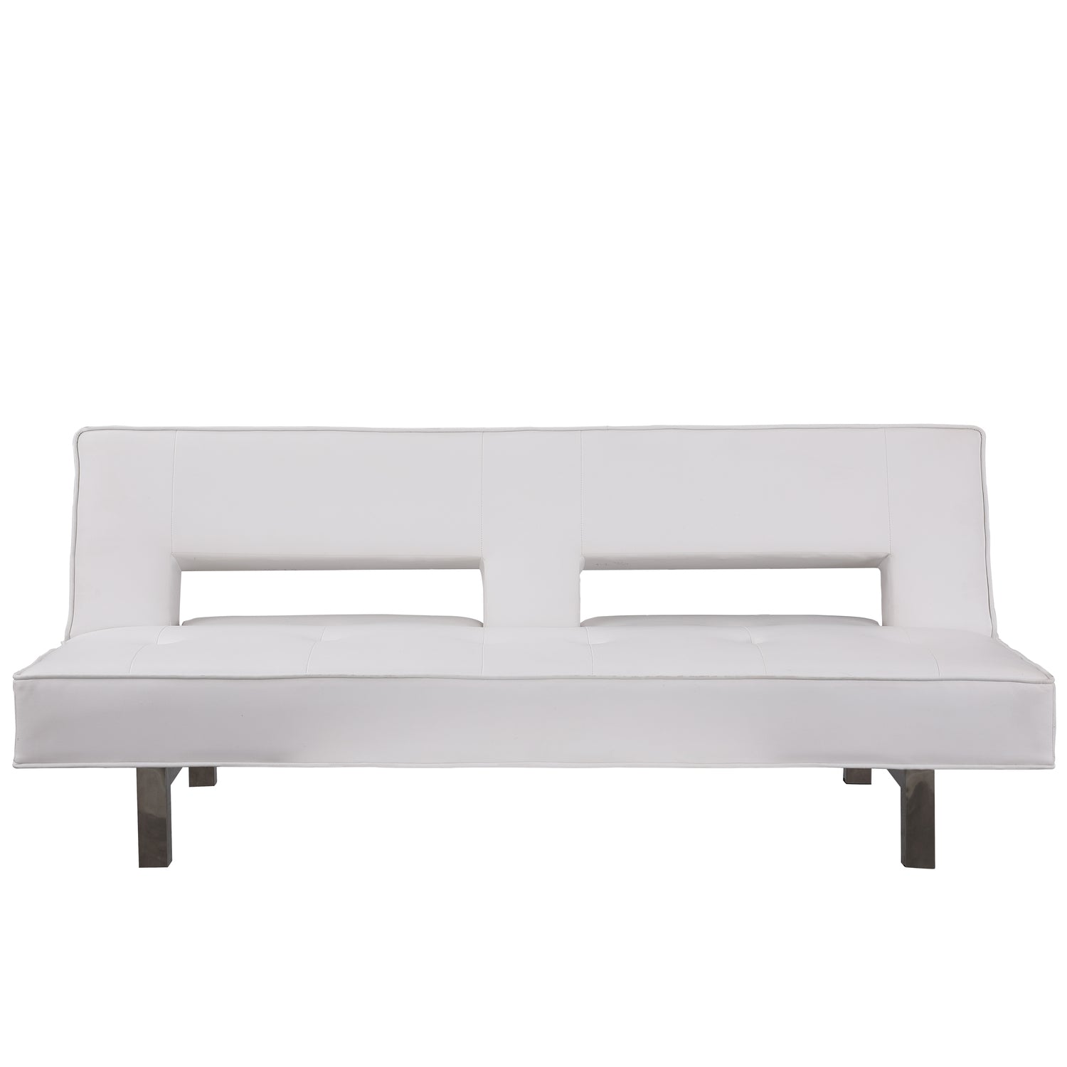 White Futon by Naomi Home-Material:Faux Leather,Size:Modern