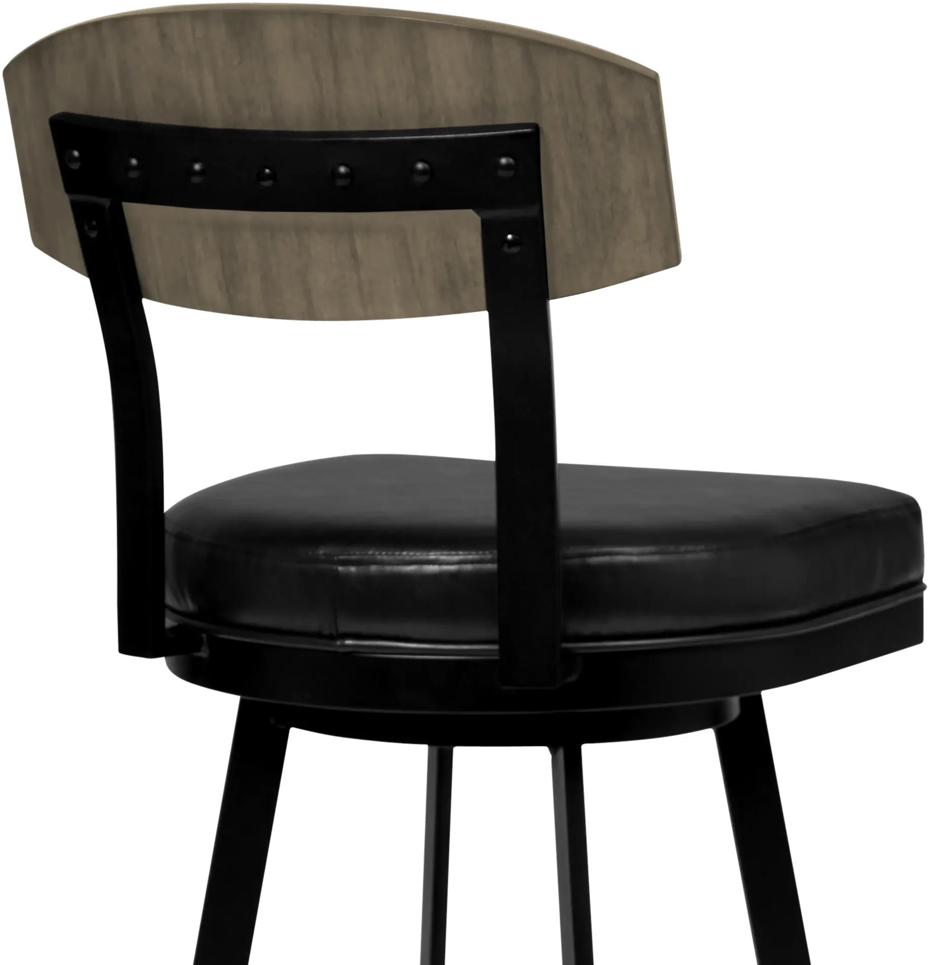 Frisco Matte Black Swivel Counter Height Stool