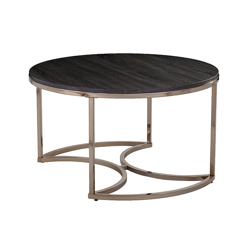 Southern Enterprises Lachlan Round Nesting Coffee Table 3-piece Set