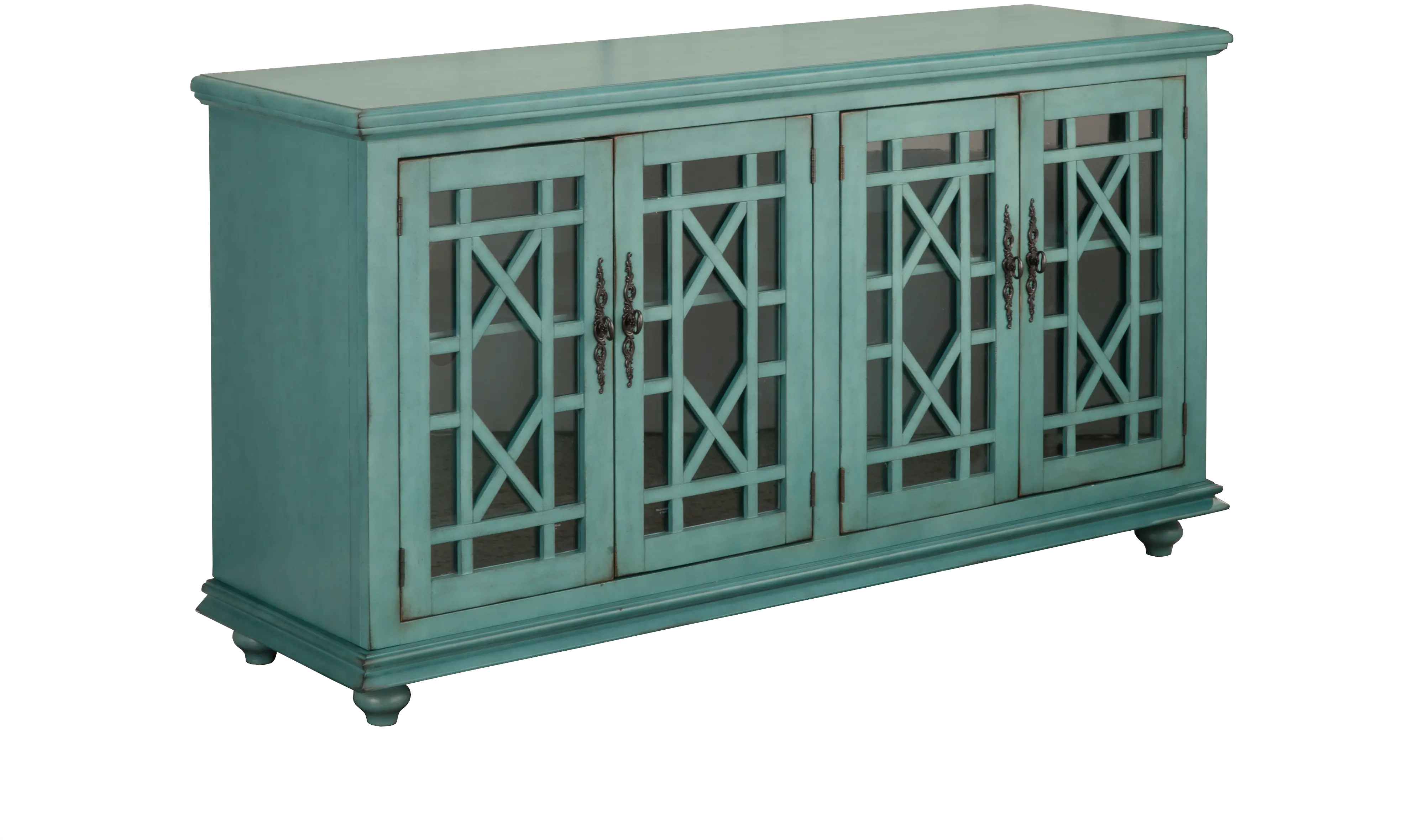 Jules Glam Teal TV Stand