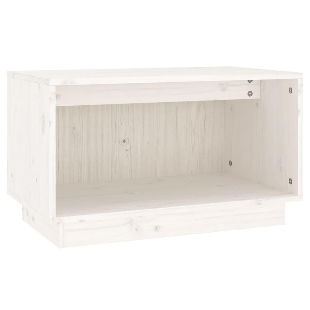 Tv Cabinet White 60x35x35 Cm Solid Wood Pine