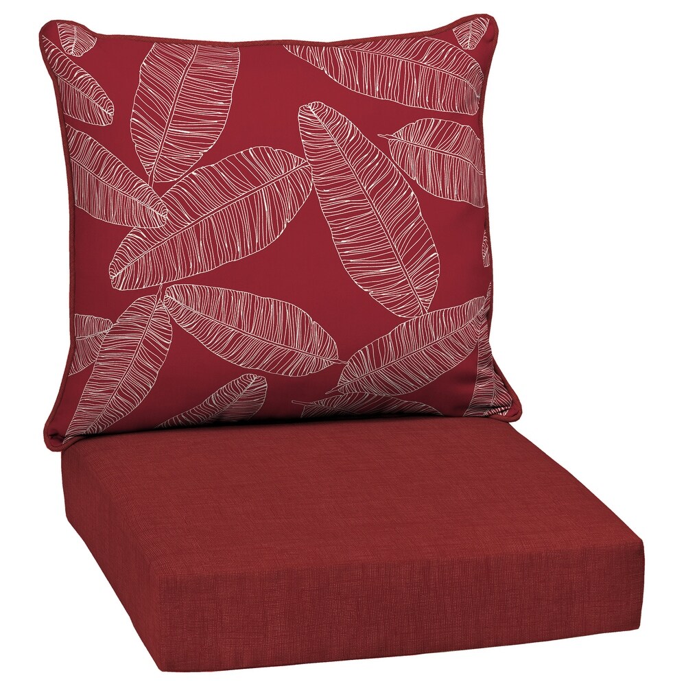 Arden Selections Outdoor Deep Seating Cushion Set 24 x 24   46.5\