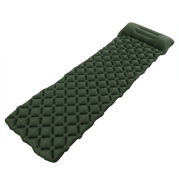 Ultralight Inflatable Camping Sleeping Pad Mat with Pillow Lightweight Compact Air Mattress Insulated Sleeping Mat