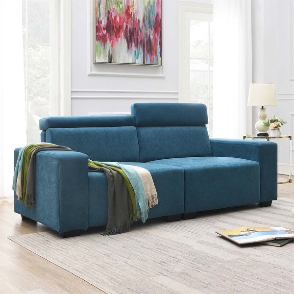 2-Seater Sectional Sofa Couch Loveseat with Multi-Angle Adjustable Headrest