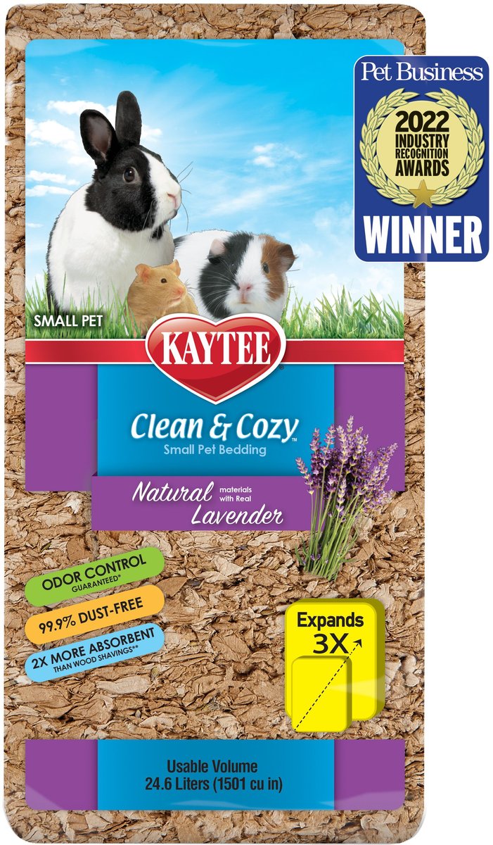 Kaytee Clean and Cozy Lavender Natural Small Pet Bedding， 24.6-litters