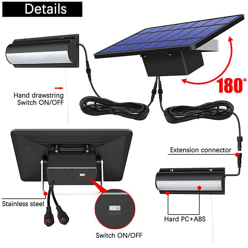 Single/double Lamp Led Solar Pendant Lights Outdoor Indoor Auto On Off Solar Lamp For Room Balcony Terrace With Pull Switch