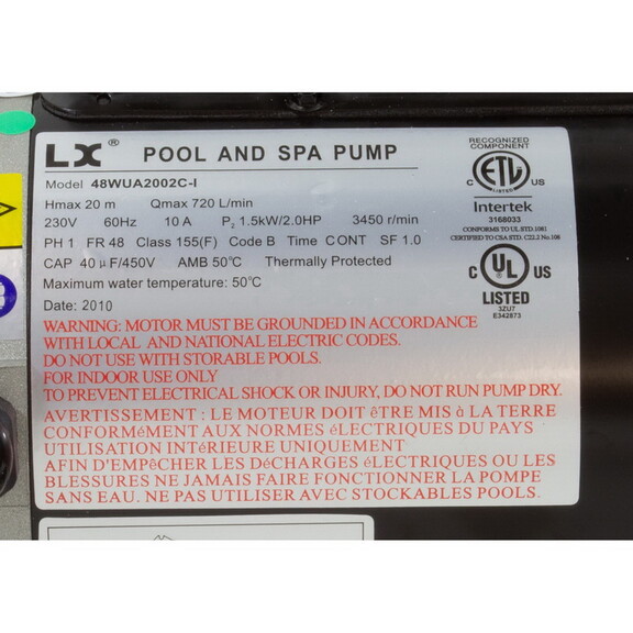 Lingxiao (LX) Pump 48WUA2002C I Pump  LX 48WUA  2....