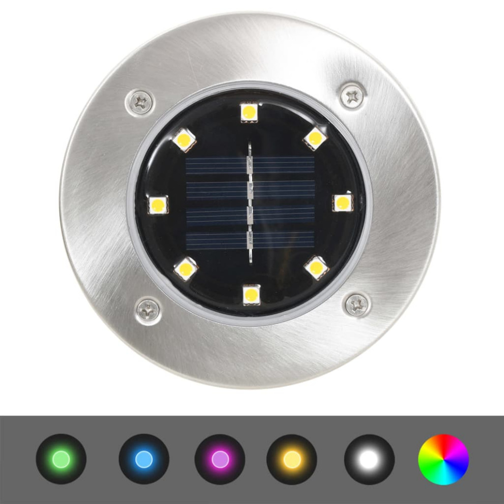 vidaXL Solar Ground Light LED in Ground Outdoor Landscape Path Lighting 8 pcs   Transitional   Inground And Well Lights   by vidaXL LLC  Houzz