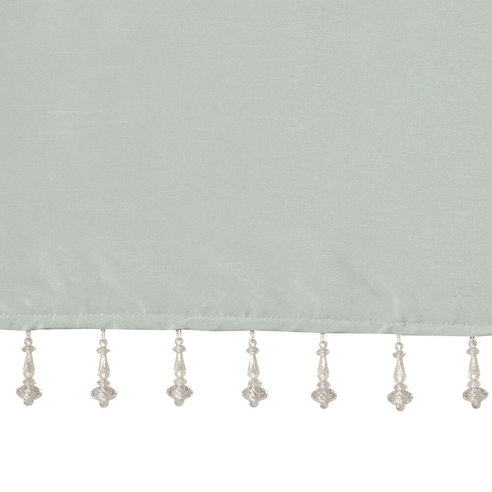 Madison Park Natalie Lightweight Faux Silk Valance with Beads   50x26\