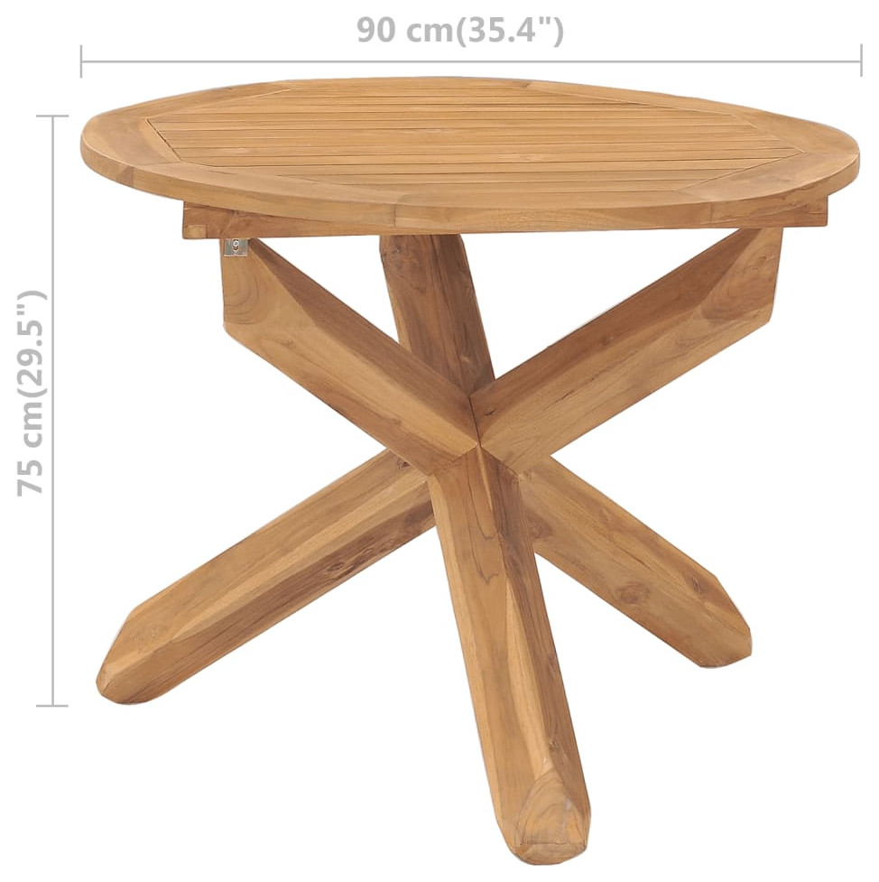 vidaXL Outdoor Side Table Patio Coffee End Table for Porch Solid Teak Wood   Transitional   Outdoor Dining Tables   by vidaXL LLC  Houzz