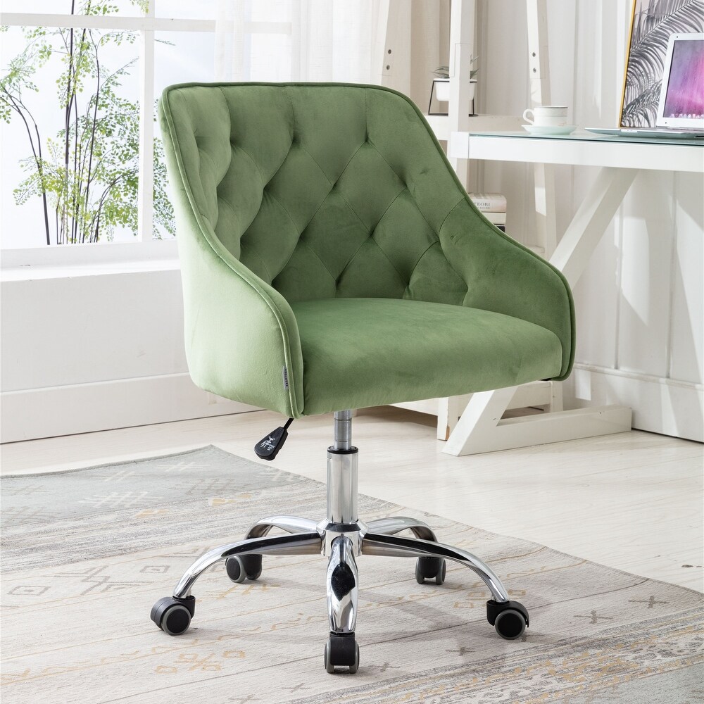 Modern Velvet Swivel Shell Chair for Living Room/ Modern Leisure office Chair Adjustable Lift Height