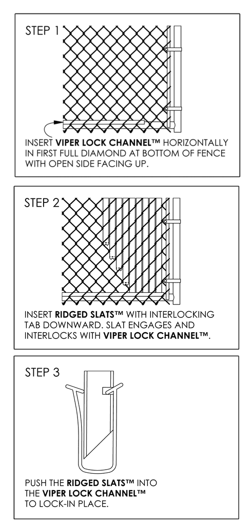 Royal Blue 3ft Ridged Slat for Chain Link Fence