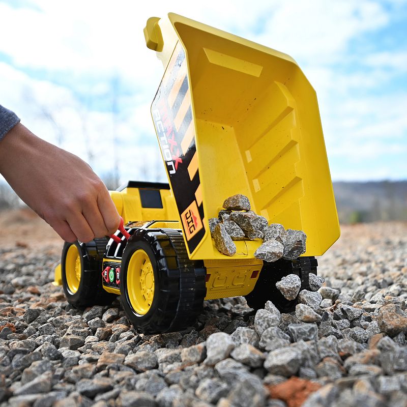 Maxx Action 2-N-1 Dig Rig �C Dump Truck and Front End Loader with Lights， Sounds and Motorized Drive