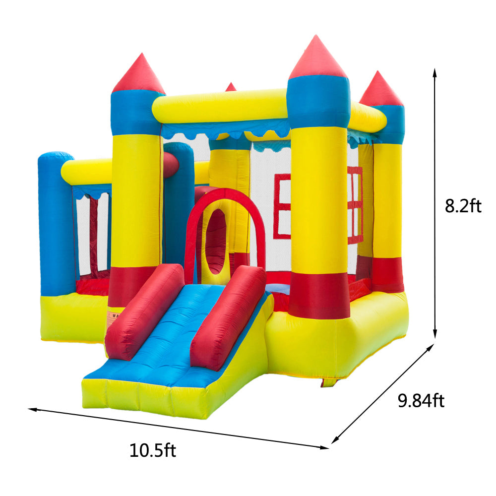 Summer children's inflatable bounce house, 420D thick Oxford cloth bouncy castle, with blower, suitable for children to play