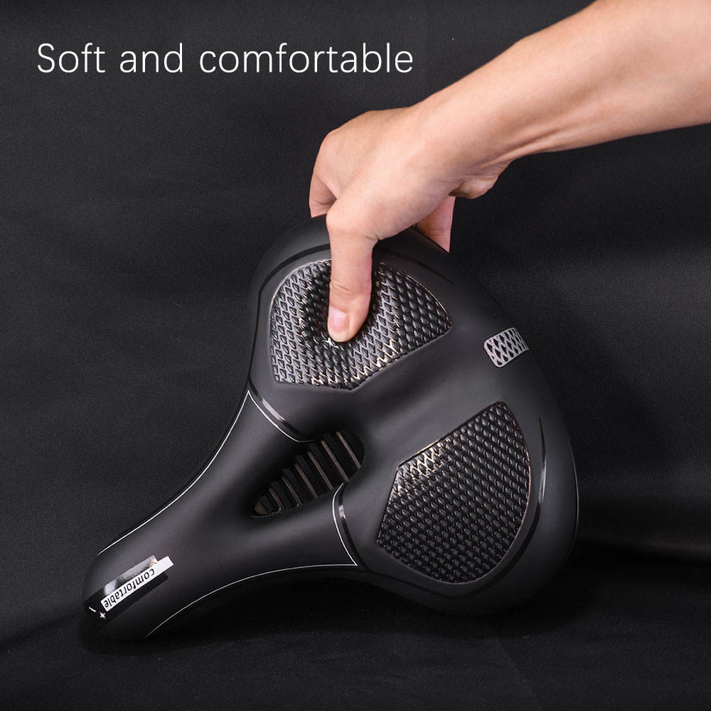 Bike Saddle Seat Comfortable Saddle Waterproof Bicycle Cushion Seat with PU leather