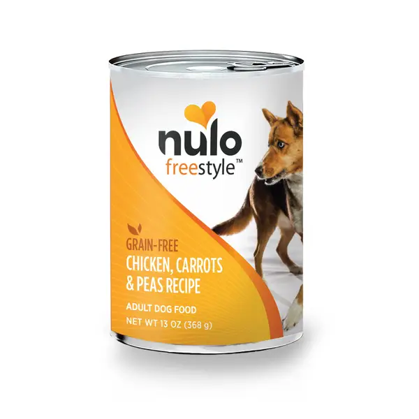 NULO 13 oz FreeStyle Adult Dog Grain Free Chicken， Carrots and Peas Canned Dog Food