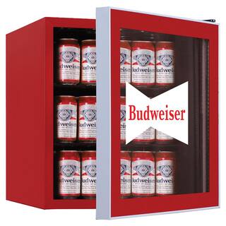 Budweiser 1.8 cu. ft. Compact Mini Fridge with Glass Door in Red without Freezer MIS168BUD